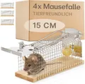 4x Mausefalle Lebend Drahtkasten Mäuse Tier Nager Falle Wiederverwendbar