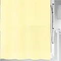 Spirella Anti-Schimmel Duschvorhang Bio Anti-Bakteriell, waschbar, wasserdicht PEVA 180x200cm Gelb, Citronier