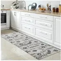 Carpetia Küchenläufer Küchenteppich Modern, rechteckig, Höhe: 5 mm, rutschhemmender Rücken, pflegeleicht, robust grau 80 cm x 300 cm x 5 mm