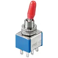 KNX2 Miniatur-Kippschalter 2x UM 250V/3A rote Plastikkappe