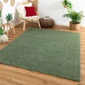 Steffensmeier Kurzflor Teppich Cambridge, Wohnzimmer, Schlafzimmer, in Grün, Größe: 100x200 cm
