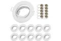 Sweet LED LED Einbaustrahler 10er Set GU10 schwenkbar Aluminium Einbaustrahler weiß matt 230V, schwenkbar, ohne Leuchtmittel, Einbauspots, Deckenlampe, Einbaurahmen