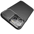 iPhone 14 Pro Hülle Schutzhülle Silikon TPU Slim Case Schwarz Carbon Optik