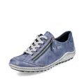 Remonte Damen Low-Top Sneaker R1402, Frauen Halbschuhe,lose Einlage,wasserabweisend,remonteTEX,Laufschuhe,schnürschuhe,schnürer,blau (15),41 EU