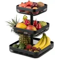 eluno Obstetagere, Schwarz, Metall, 42 cm, Essen & Trinken, Geschirr, Schalen & Schüsseln, Obstschalen