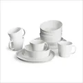 SPRINGLANE Geschirrset 16-tlg. Sweet Scandi, Weißes Geschirrservice für 4 Personen aus New Bone Keramik, skandinavisches Design, matt