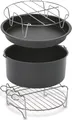 Tefal Zubehör-Set XA112010 Easy Fry XL | 4-teilig | Backblech, Pizzablech, Grillspieße, Halter | 17 cm Ø