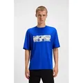 HUGO T-Shirt Nurix mit coolem Druck blau L (50)