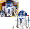 Fisher-Price Imaginext STAR WARS-Spielzeug R2-D2 (ca. 44 cm hoch) mit Lichtern, Geräuschen und Die-Cast-Figurenschlüssel C-3PO, für Kinder ab 3 Jahren, HXG52