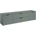 Carryhome Lowboard, Salbeigrün, Kunststoff, 2 Schublade(n) Schubladen, 180x47x40 cm, Typenauswahl, Beimöbel erhältlich, Wohnzimmer, Wohnwände, Lowboards