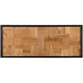 Beliani Wanddekoration, Hellbraun, Holz, Rechteckig, 100x40x4 cm, Bilder und Zubehör, Wandbilder, Dekopaneele