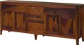 MASSIVMOEBEL24 Sideboard Sheesham 200x40x80 walnuss geölt BROOKLYN #29