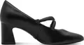 Tamaris Damen Riemchenpumps zwei gekreuzte Riemen und Karree Spitze 1-22412-46, Größe:40 EU, Farbe:Schwarz