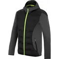 WÜRTH MODYF Hybridjacke Stretch Evolution in Anthrazit Lime für Herren - sportliche Arbeitsjacke mit Anti-Pilling für die Arbeit und Freizeit in der Größe S
