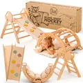 Goodevas Klettergerüst 5-in-1 Montessori Holz-Kletter-Set 5in1 für Kleinkinder 1-3 Jahre alt, (5-St)