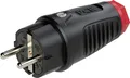 PCE 0512-sr Schutzkontaktstecker Vollgummi, Thermoplast 250V Schwarz, Rot IP54