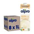 Alpro Sojadrink Vanille Pflanzlicher Drink Vegan 8 x 1 Liter, Calcium, Vitamine