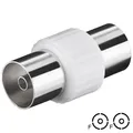 Adapter 2x Buchse Antennen Kabel TV Verbinder koax Kupplung IEC Steckverbinder
