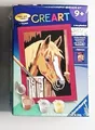 Ravensburger CreArt + Rahmen Malen nach Zahlen Tiere im All Löwe Hase Pferd Hund