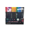 ECtury Magische Stifte Weihnachtsgeschenke Mädchen 12 Outline Stifte Metallic Za