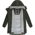 Ragwear Wintermantel Pavla stylischer Winterparka mit Teddyfutter und Kapuze grün L (40)