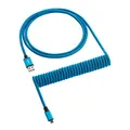 CableMod Classic Coiled Keyboard Cable - Spiralkabel für Tastatur Micro USB auf USB Typ A - Gaming Tastaturkabel 1,5m Lange - Hohe Lebensdauer - Blau