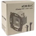 smart things sCharge 20W Unterputz Netzteil sC20-EU C mit USB-C/C Kabel (20 W) (sC20-EU C)