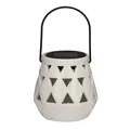 Arti Casa Solar Laterne Keramik  Solarlampe Garten - Tischlampe mit Warmweißem L