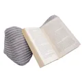sleepling Bücherkissen Lesekissen, 38 x 18 cm, Silber grau, Leseknochen aus weicher Mikrofaser (380 gr./m²), Ökotex, 30 Grad waschbar
