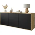 KOMMODE SANAYI Hängend Eiche Artisan/Mattschwarz