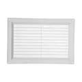 Vent Systems 250 x 170 mm Weiß Rechteckig Lüftungsgitter, Kunststoff Abdeckung mit Insektenschutz, Mauerlüftung, HVAC Luftauslass für Innen-/Außenwände, Decken, Schuppen, Wohnwagen, Heimwerkerbedarf