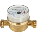 Schlösser Armaturen - Js Einstrahlzähler Wohnungs-wasserzähler Aufputz Für Kaltwasser Q3 2,5 M3 - Baulänge 110 Mm