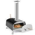 Pizzaofen Outdoor mit 13-Zoll-Pizzastein Tragbar Grillofen Schornstein abnehmbar