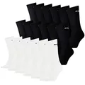 PUMA Socken Cush Crew Sportsocken Tennis Unisex 18 Paar, Farbe:Schwarz - Weiß, Socken & Strümpfe:43-46
