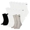 PUMA Socken Cush Crew Sportsocken Tennis Unisex 18 Paar, Farbe:325 - white/grey/black, Socken & Strümpfe:43-46