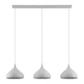 Lindby Pendelleuchte Elamira, weiß, Metall, 133 cm, 3-flg.