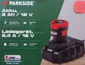 PARKSIDE Akku und Ladegerät PAPK 12 A4 12V 2 Ah X12V Team Ersatzakku PLGK 12 NEU