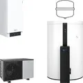 Viessmann Luft/Wasser-Wärmepumpe Vitocal 200-A AWO-M-E-AC 201.A08 230V mit Regelung Vitotronic 200 + Pufferspeicher 120-E SVW 600l + Frischwasser-Modul - Z015532