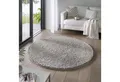TaraCarpet Langflor-Teppich Venezia Shaggy, rund, Höhe: 35 mm, Hochflor Shaggy Uni Grau Wohnzimmer Schlafzimmer 080x080 cm