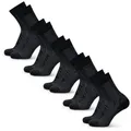 DANISH ENDURANCE Basicsocken Merino Hiking Light (5-Paar) Leicht & gepolstert, Anti-Blasen Socken, Ideal zum Wandern schwarz 35/38