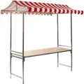 VEBA Gartentisch Maastricht Rechteckig Holz Rot-Weiß 200 cm x 151 cm