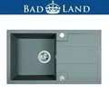 Granitspüle Barbados lange Ablaufplatte 44x76 Grau Siphon Gratis!