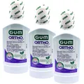 3x GUM Ortho Mundspülung 3x 300 ml Zahnspangenpflege