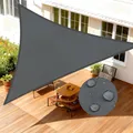 Sonnensegel Dreieckig 3x3x3m  Segeltuch Sonnenschutz Windschutz PES mit 95% U...