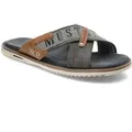 Graue Flip-Flops Mustang Modische Herrenschuhe, 41