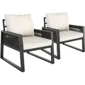 tectake® Aluminium Garten-Lounge Set Captive im Rope-Design - Dunkelgrau