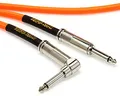 Ernie Ball Geflochtenes Instrumentenkabel Gerade/Winkel 5,48 m - Neon Orange