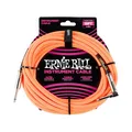 ERNIE BALL EB6084 Instrument Cable Neon-Orange 5,5m ❘ Gitarrenkabel ❘ Textil