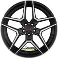4x Momo RF06 black matt polish 9.5x20 ET40 - LK5/120 ML72.6 Felge Alu