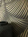 Newroom Vliestapete Sadou Schwarz Tapete Mustertapete Fächer, Linien, strukturiert, Glanztapete
